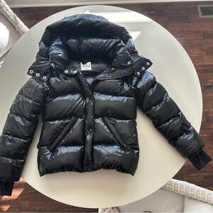 SAM. Shiny Black Kids Puffer Jacket